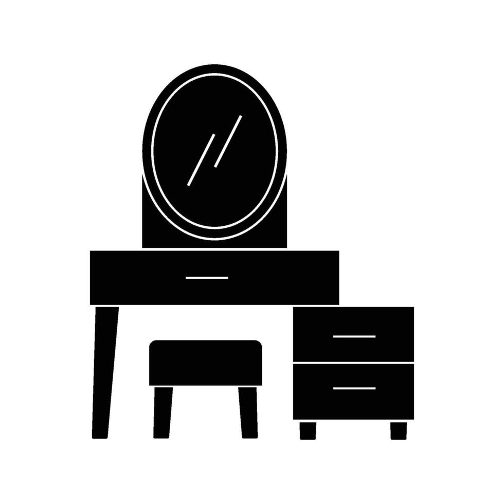 dressing table icon illustration vector