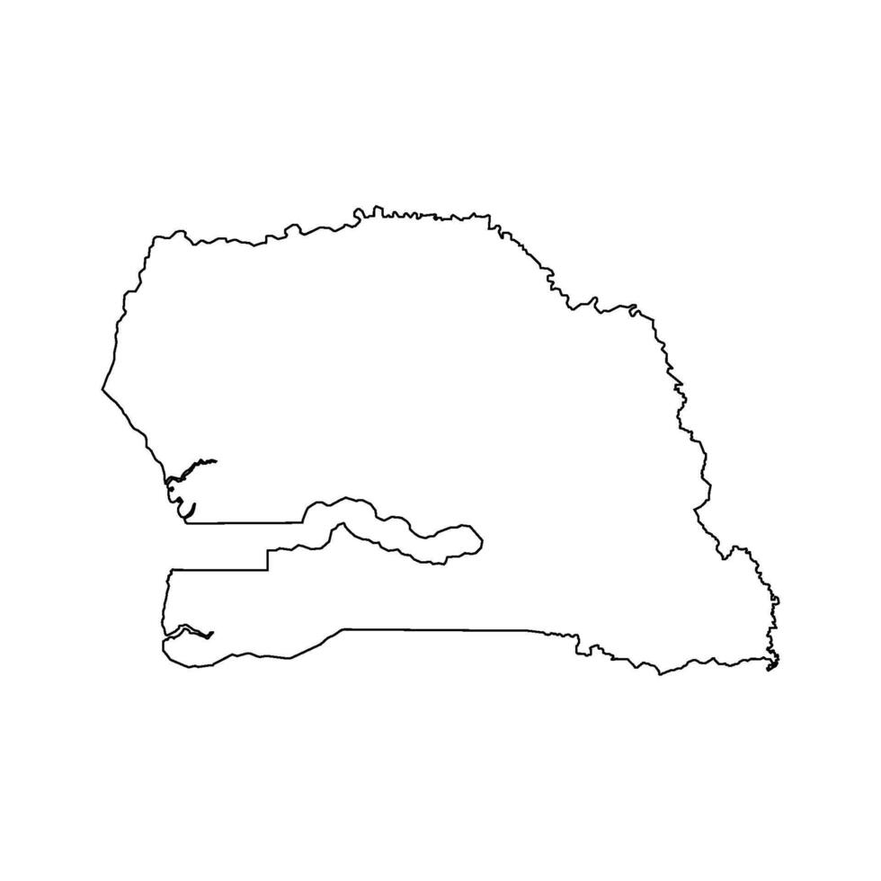 sinegal map icon vector