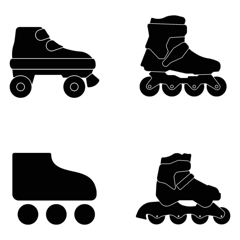 A black and white silhouette of a skateboard vector