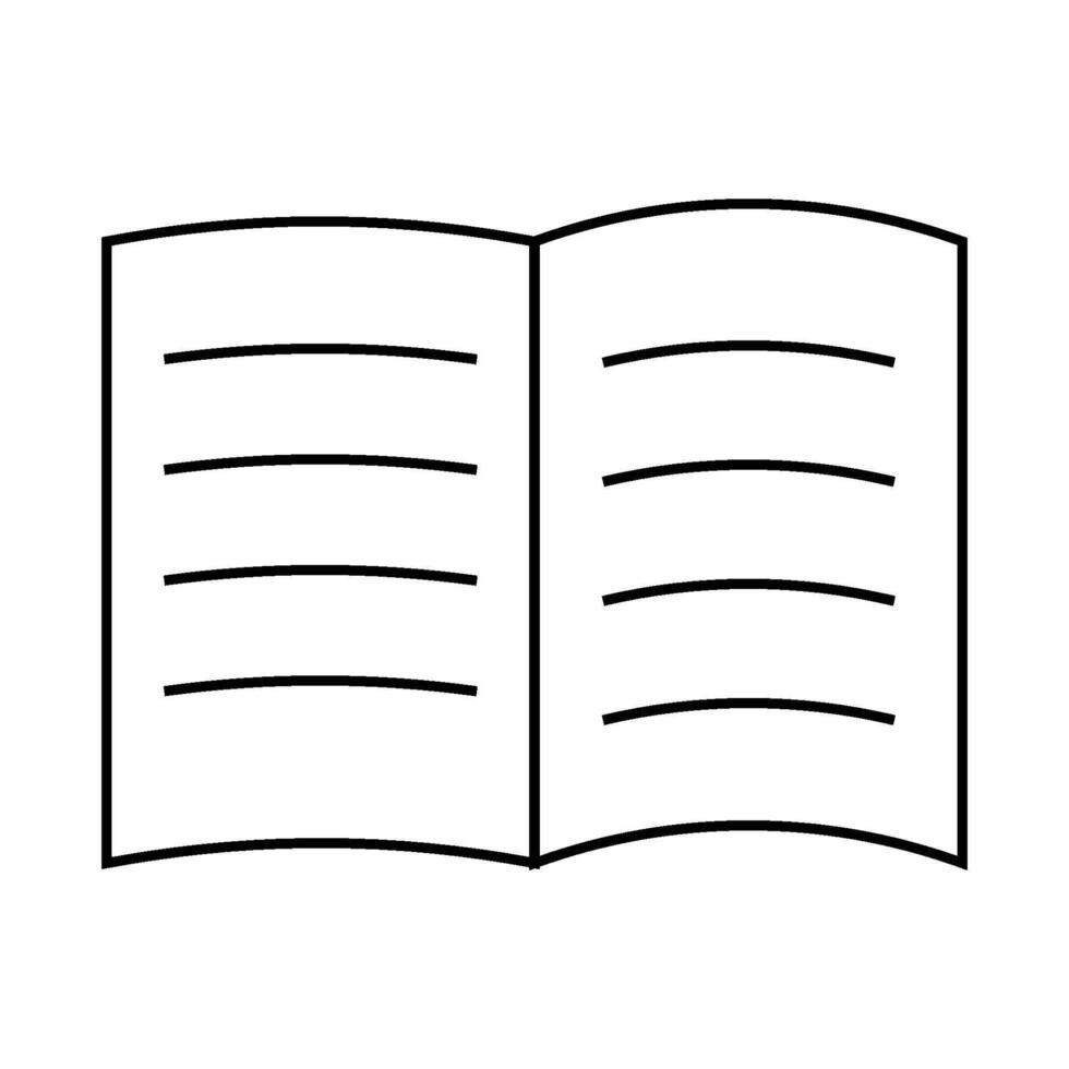 notebook icon line vector