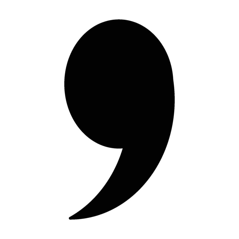 comma punctuation icon vector