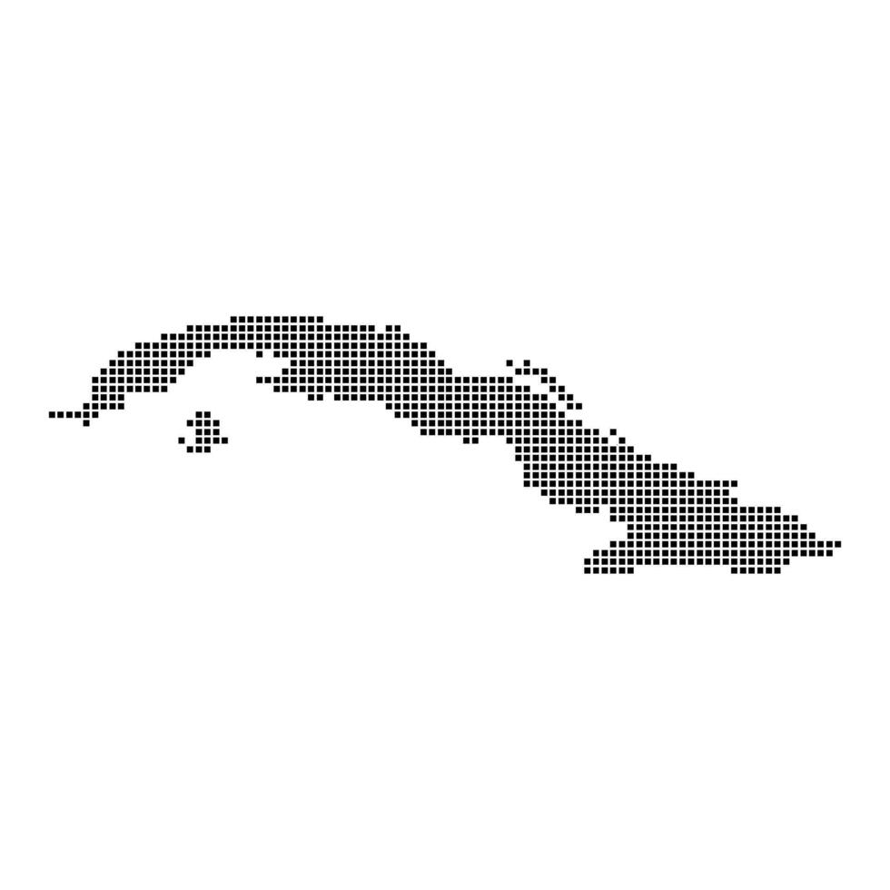 cuba country map icon vector