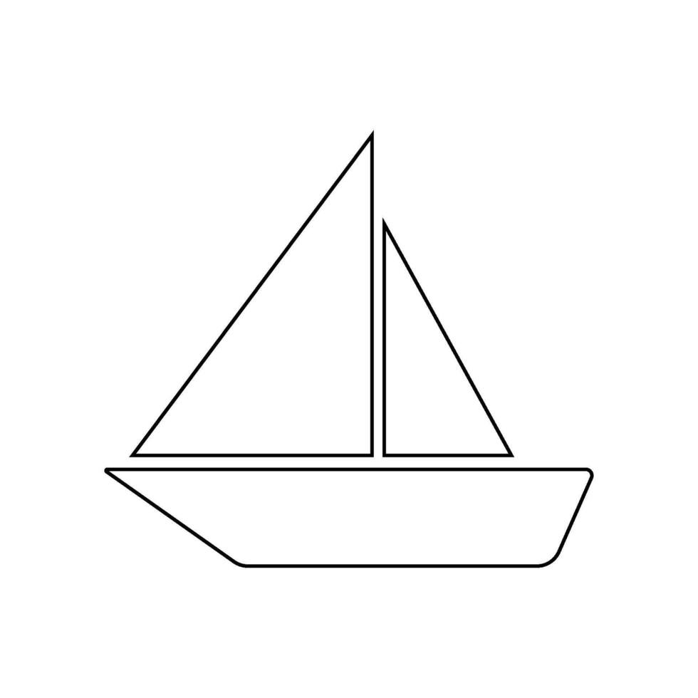 simple sailboat icon vector