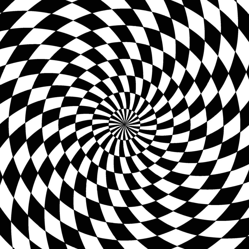 abstrack black and white spiral squares background vector