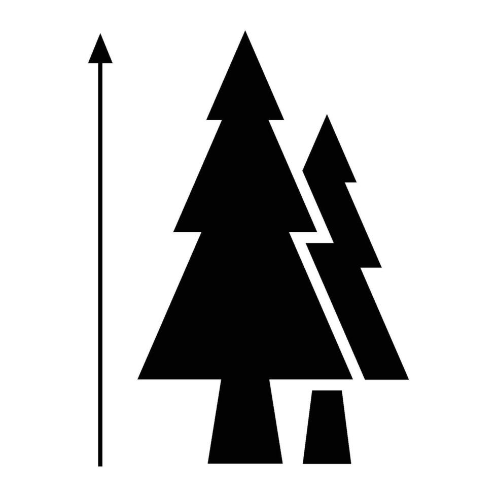 altitude icon, height symbol vector
