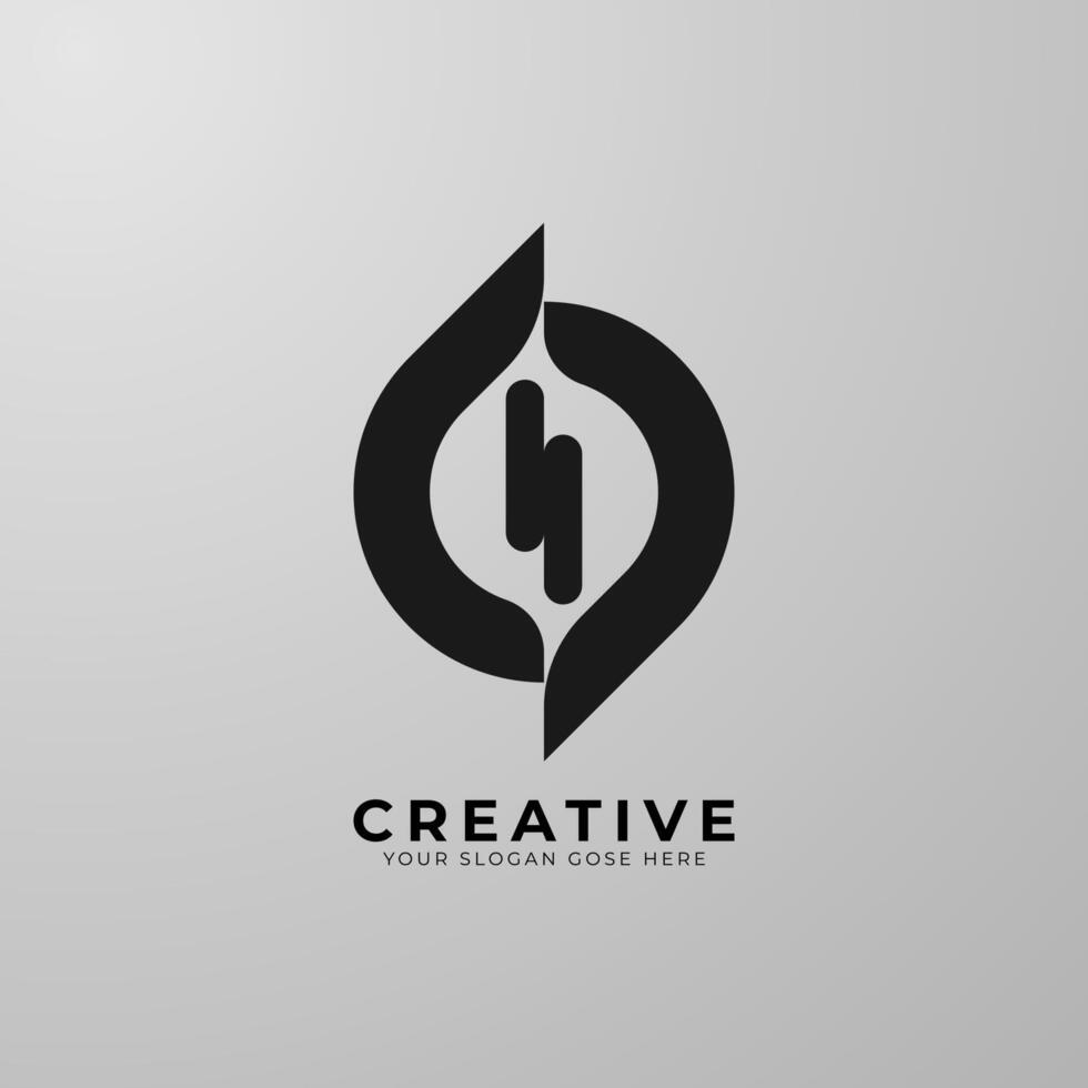 Monogram Letter Logo LJ vector