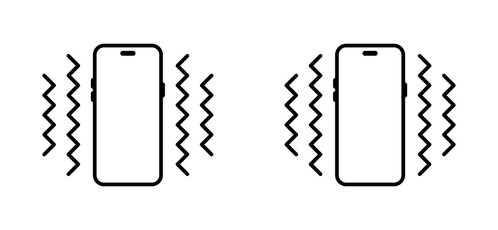 Smartphone vibration icon in generic style. Phone vibrate sign symbol vector