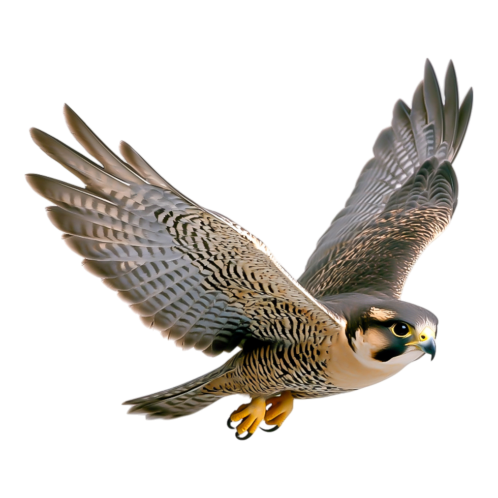 Majestic Falcon in Flight Capturing the Beauty of Nature png