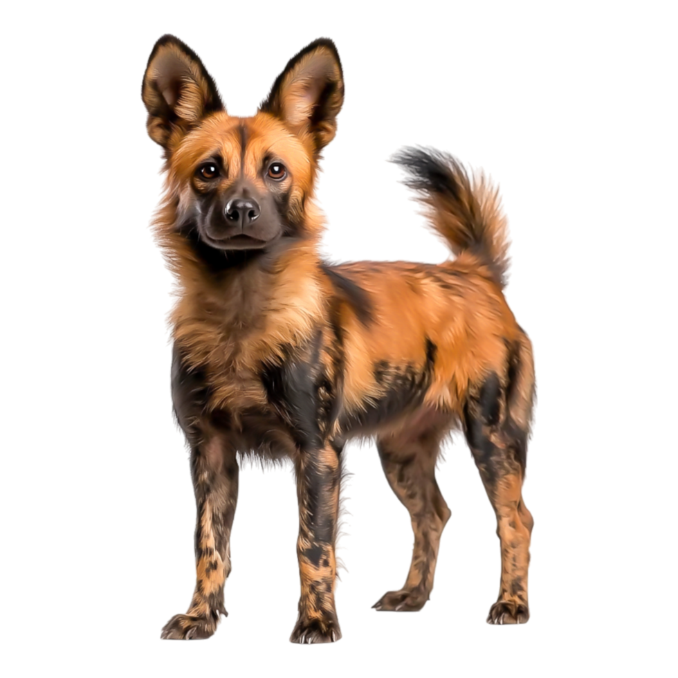 Adorable Australian Cattle Dog with Unique Coat Color and Expression png