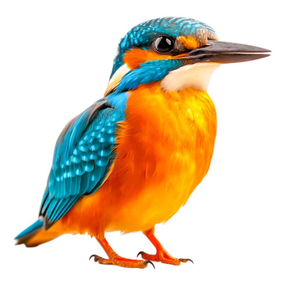 Vibrant Kingfisher Perched on a Branch in Natural Habitat png