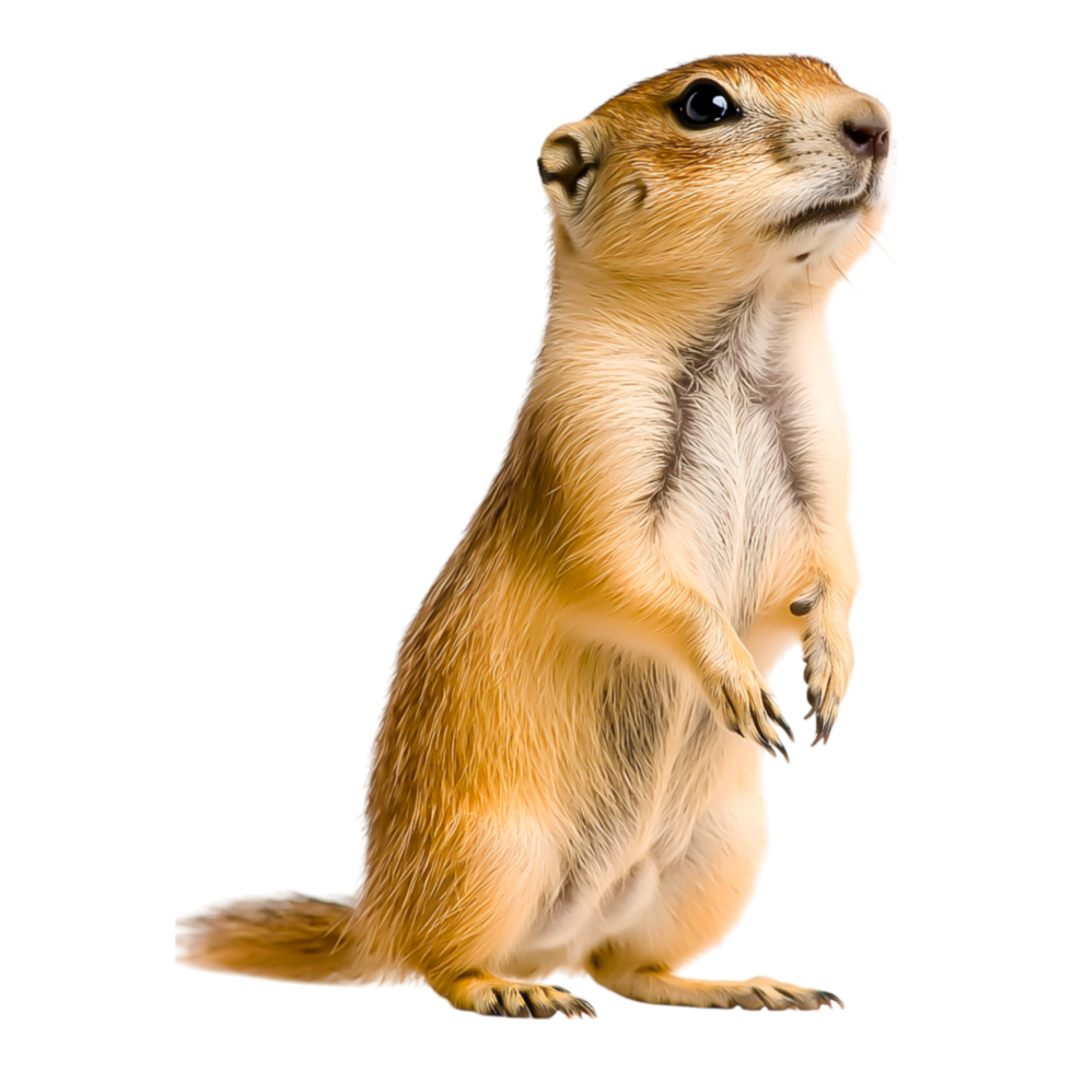 Close-Up of a Curious Small Animal Standing on Two Feet png