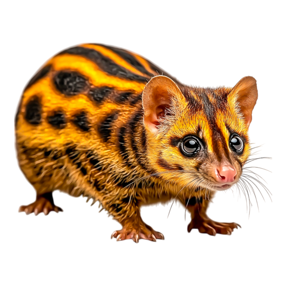 Vibrant Animal with Stripes and Spots in a Natural Setting png