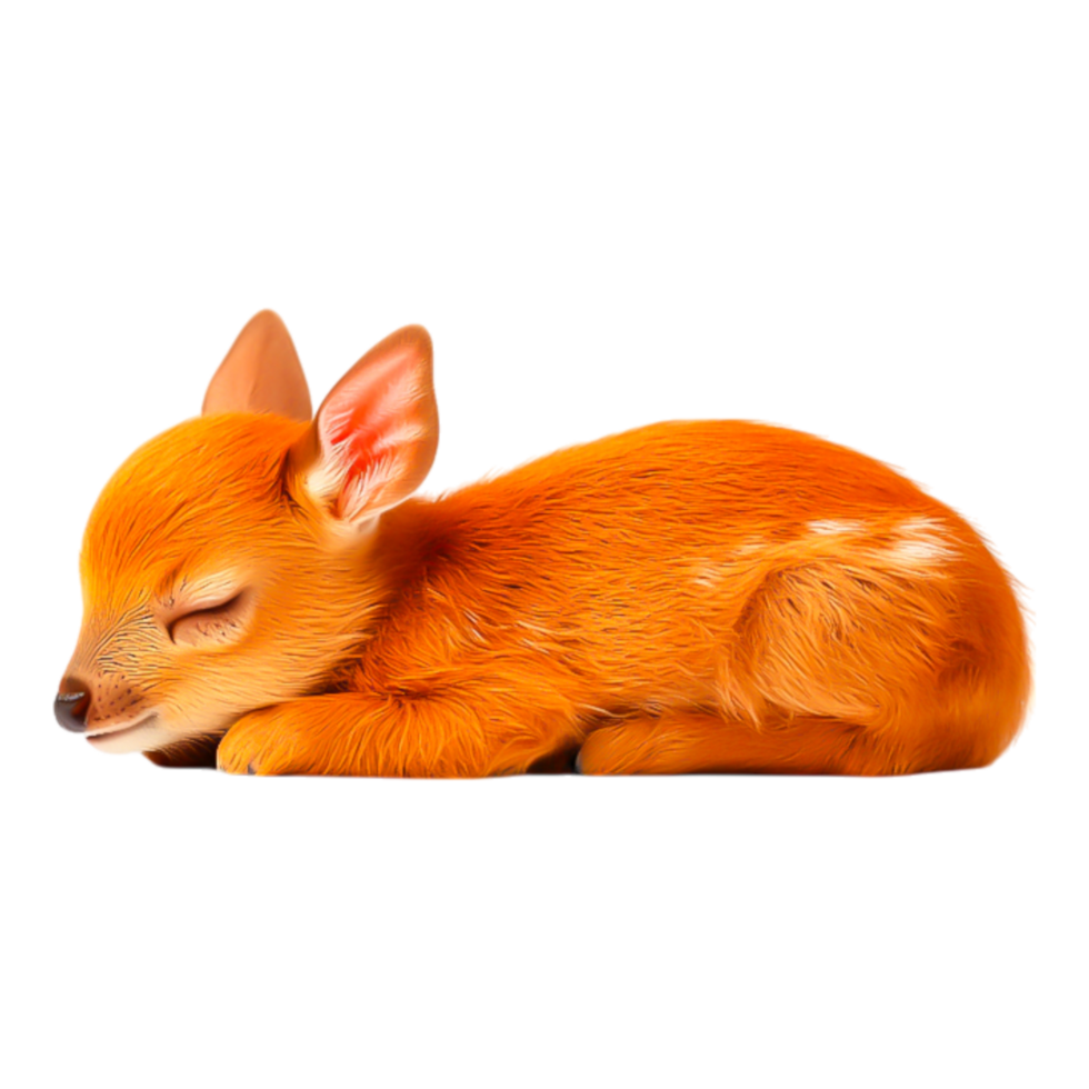 Cute Sleeping Orange Fox with Soft Fur png