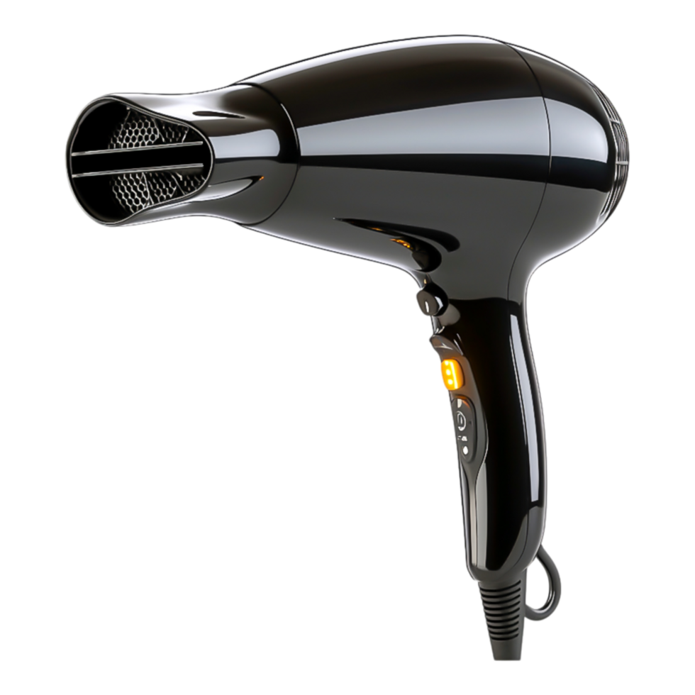 Sleek Black Hair Dryer for Styling Use png