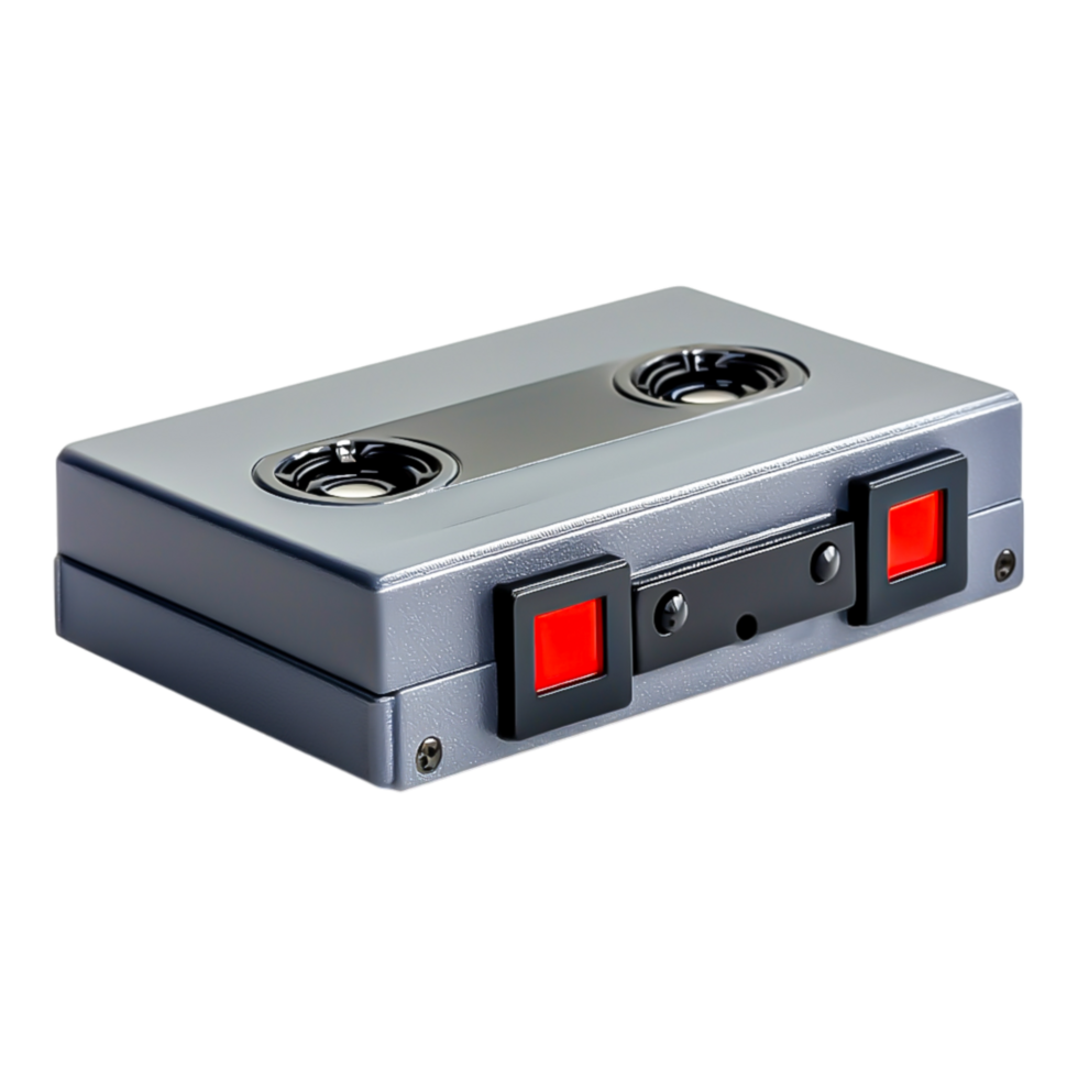 Classic Analog Cassette Tape in a Vintage Audio Player Design png