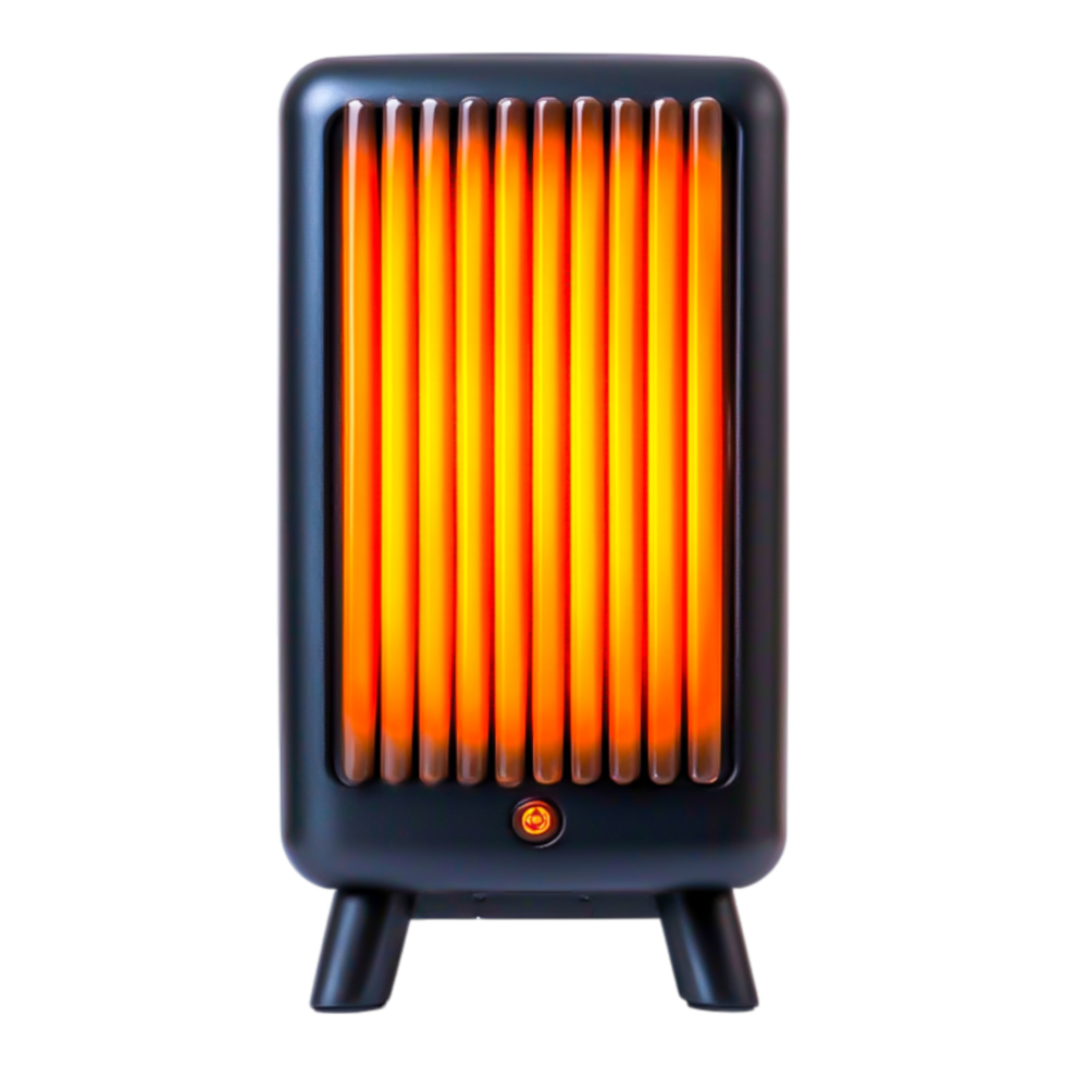 Compact Electric Heater with Warm Glow and Safety Features png