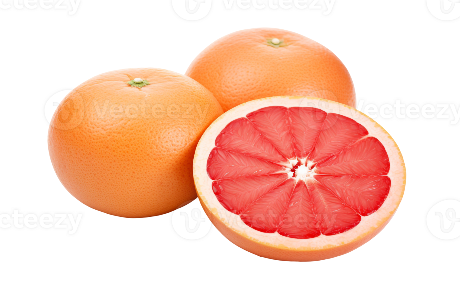 Isolated Grapefruit with Juicy Interior png