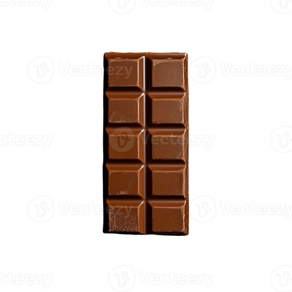 Isolated Bar of Chocolate with Rich Texture png