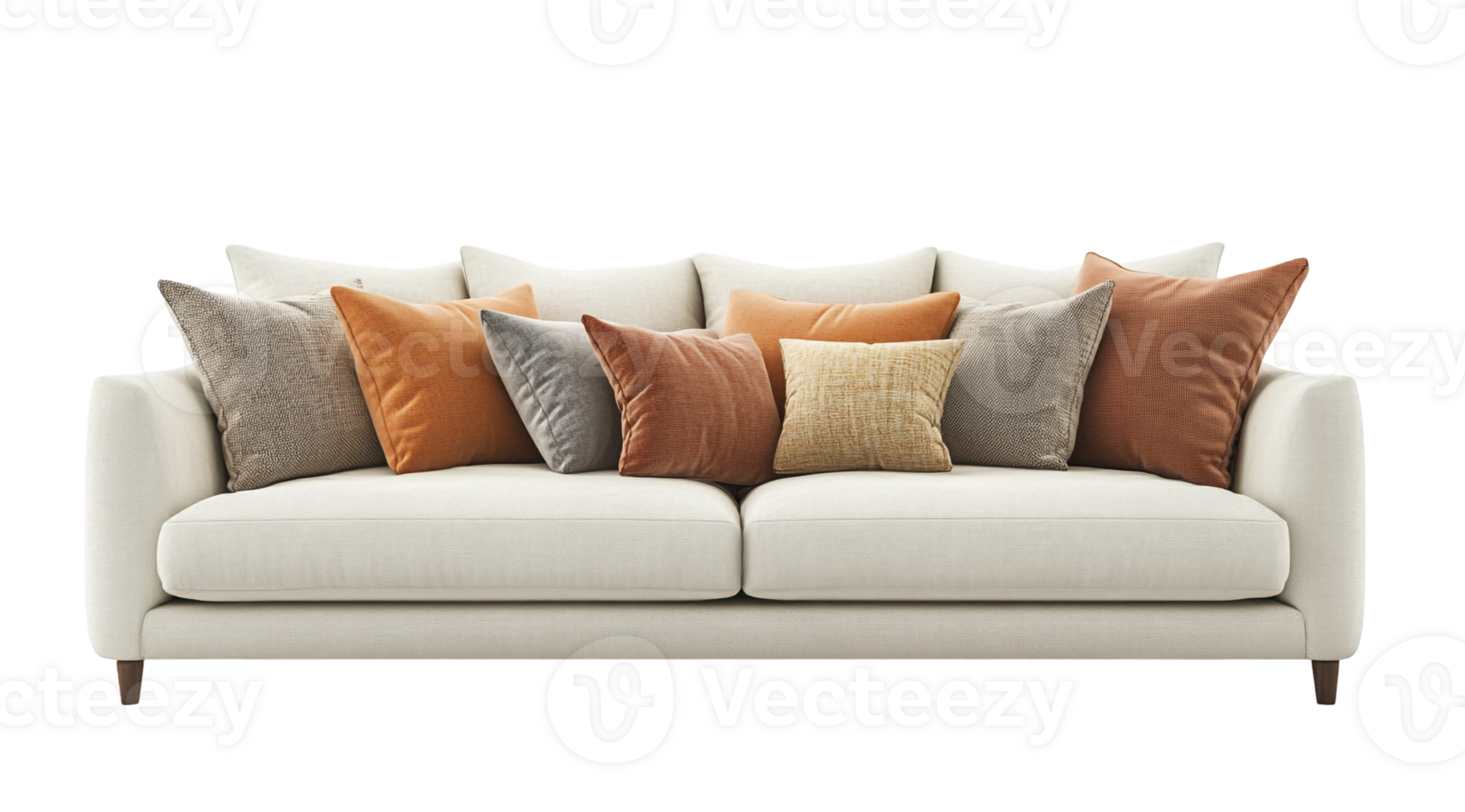 Sofa with Pillows Creating a Cozy Vibe png