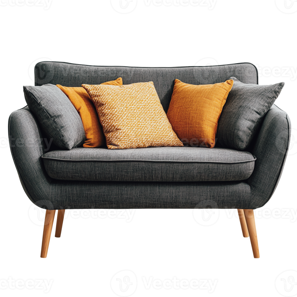 Fabric Sofa with Simple Yet Elegant Pillows png