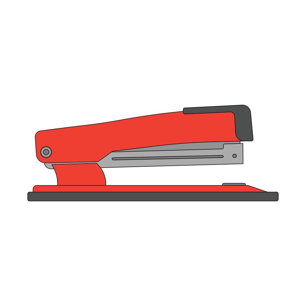 kids drawing stapler cartoon isolated vector