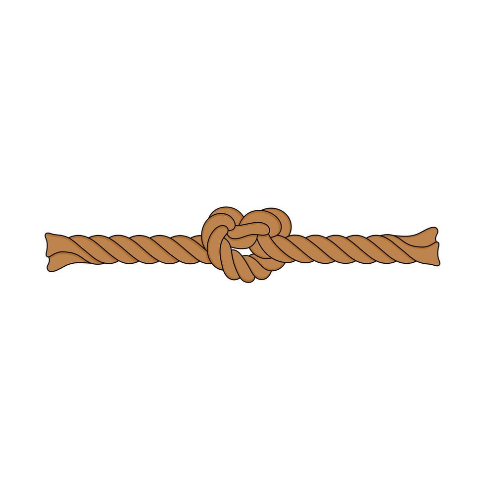 kids drawing rope knot cartoon isolated vector