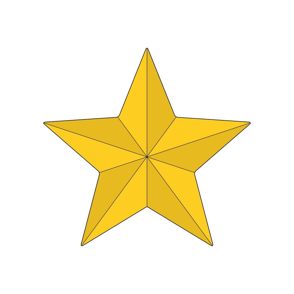 kids drawing star cartoon isolated vector