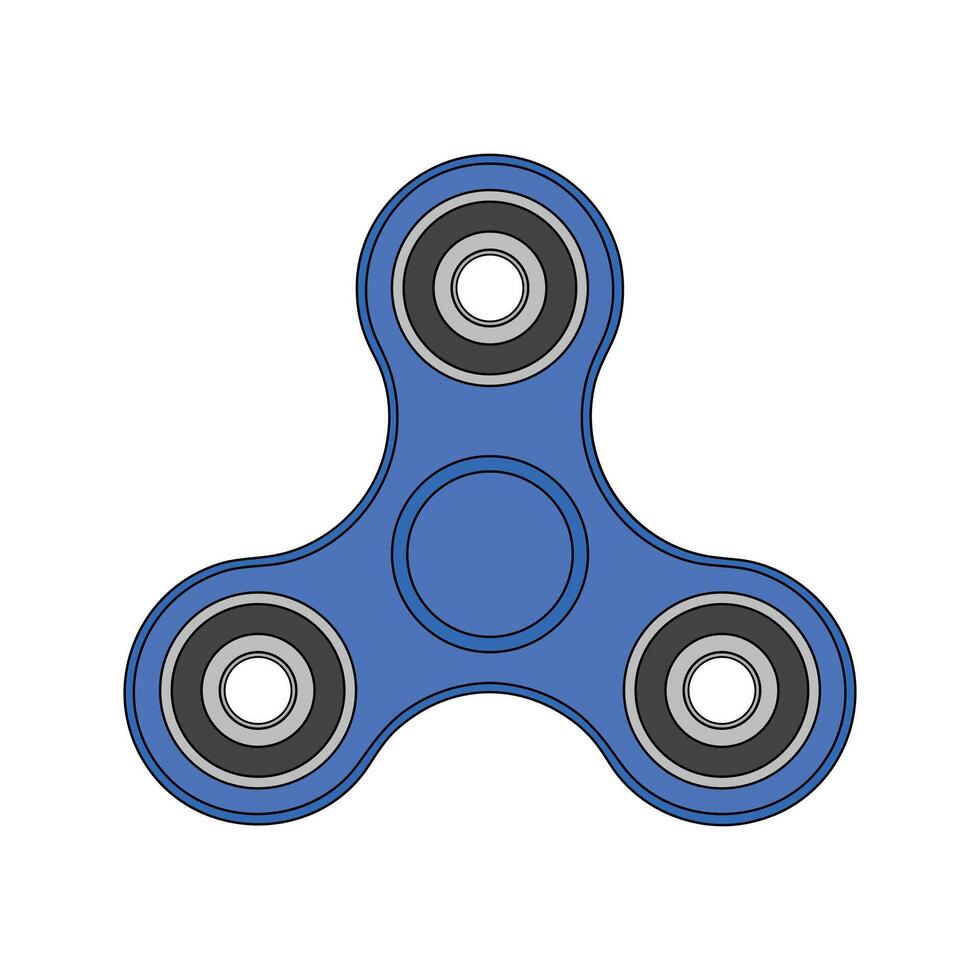 kids drawing spinner toy cartoon isolated vector
