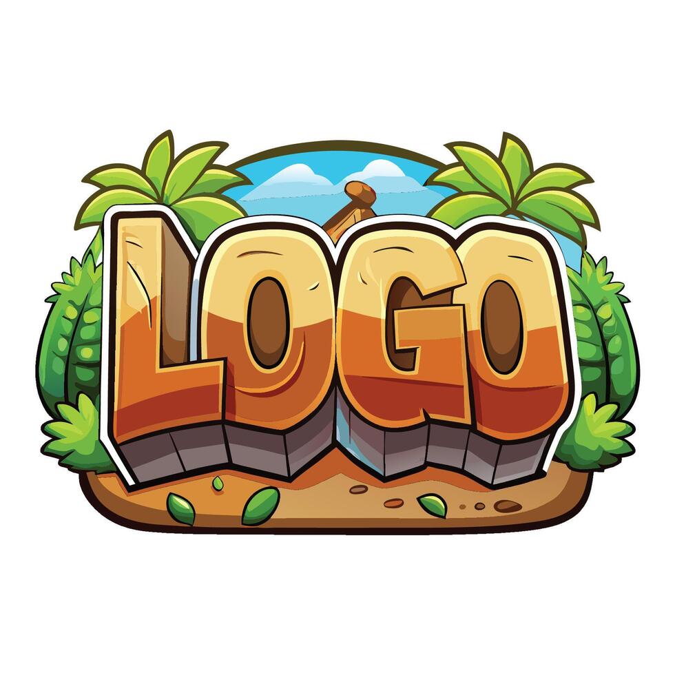 Cute and Playful Okay Text in Cartoon Illustration vector