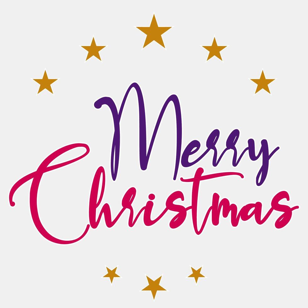 Merry christmas lettering on a white background vector