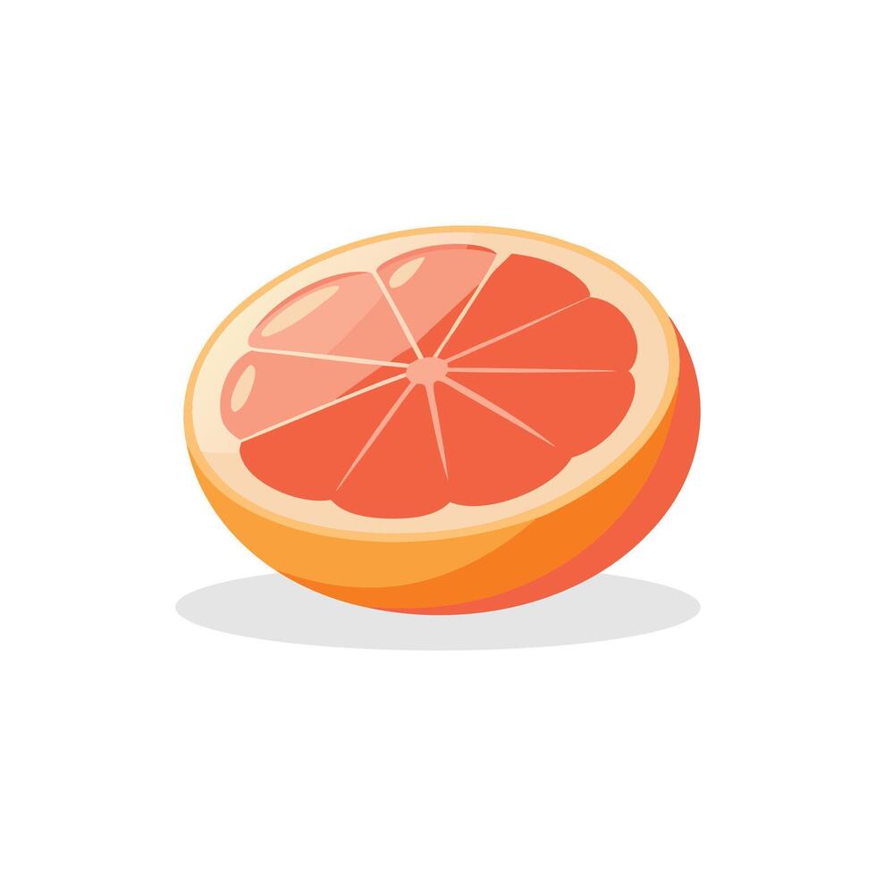 Grapefruit isolated flat illustration on white background vector