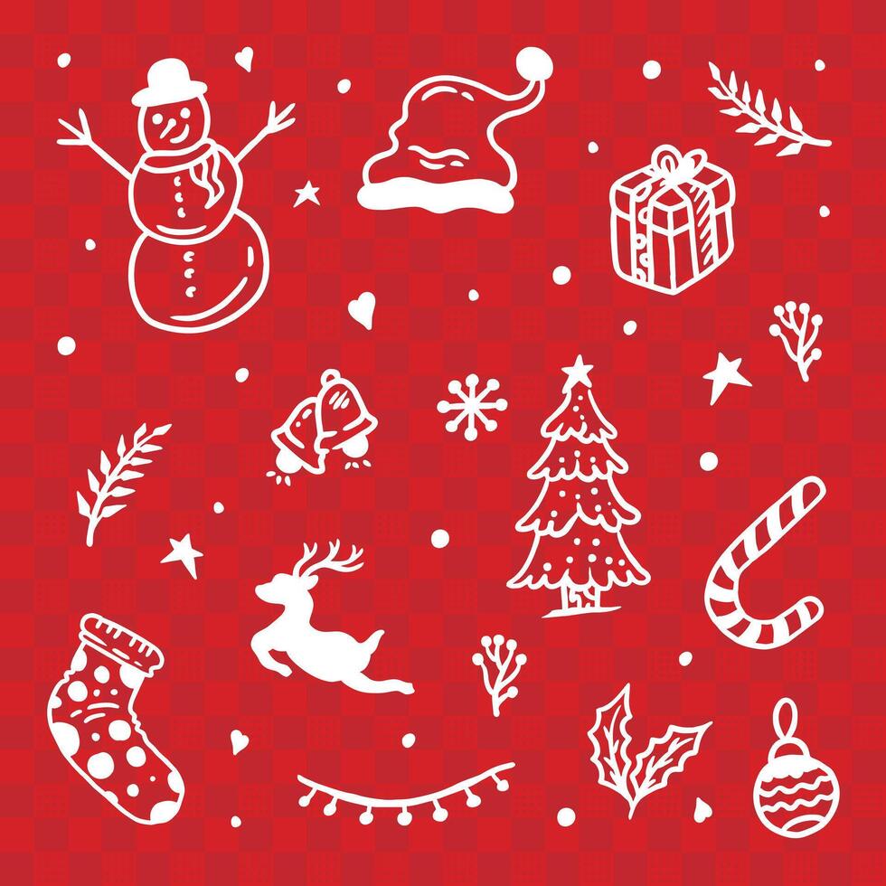 Merry Christmas Ornament Pattern Background vector