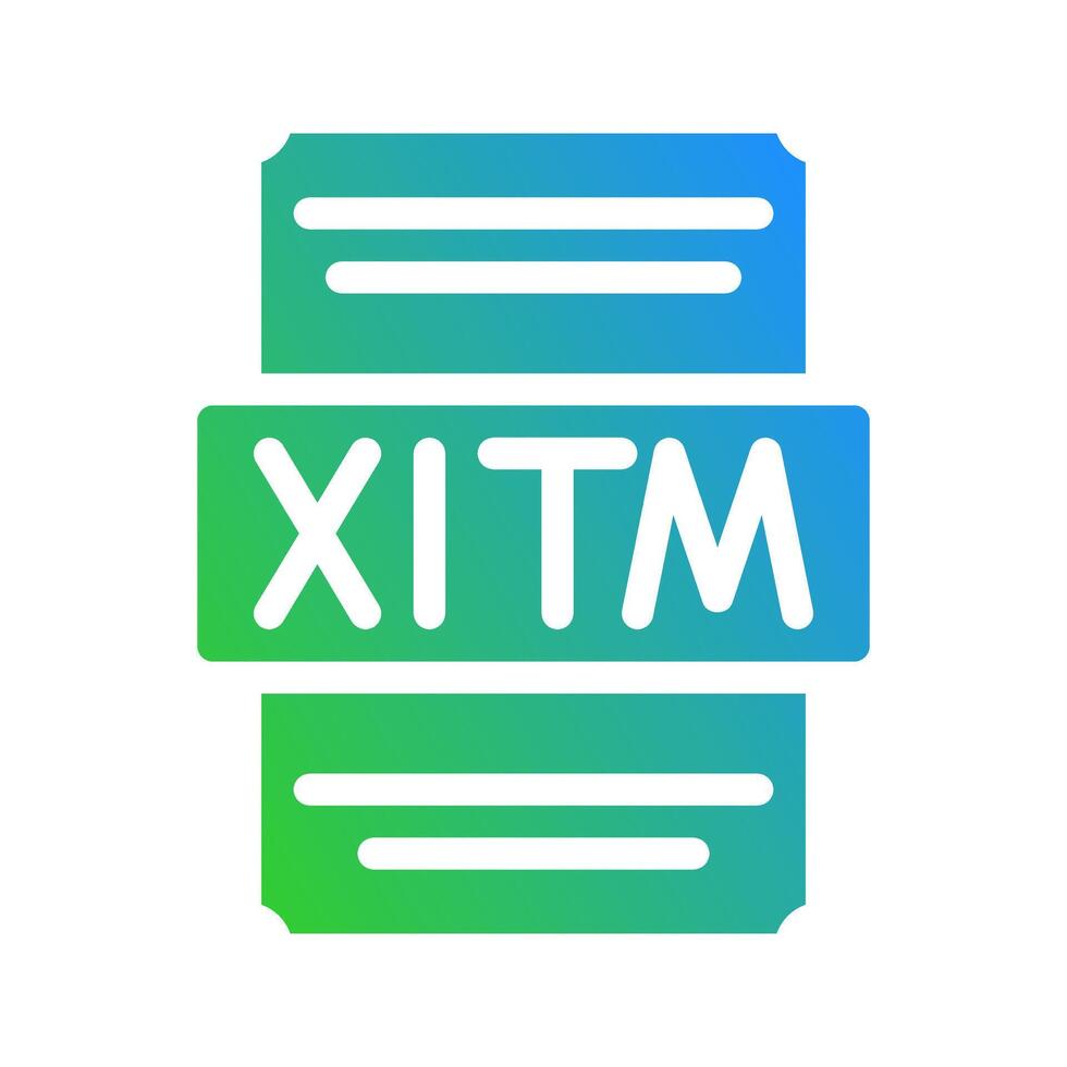 Xltm iconic design with gradient color effects for spreadsheet files vector