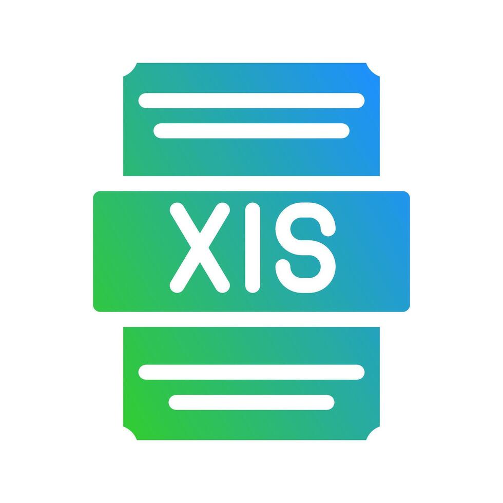 Xls artistic icons with bright color gradients for spreadsheet files vector
