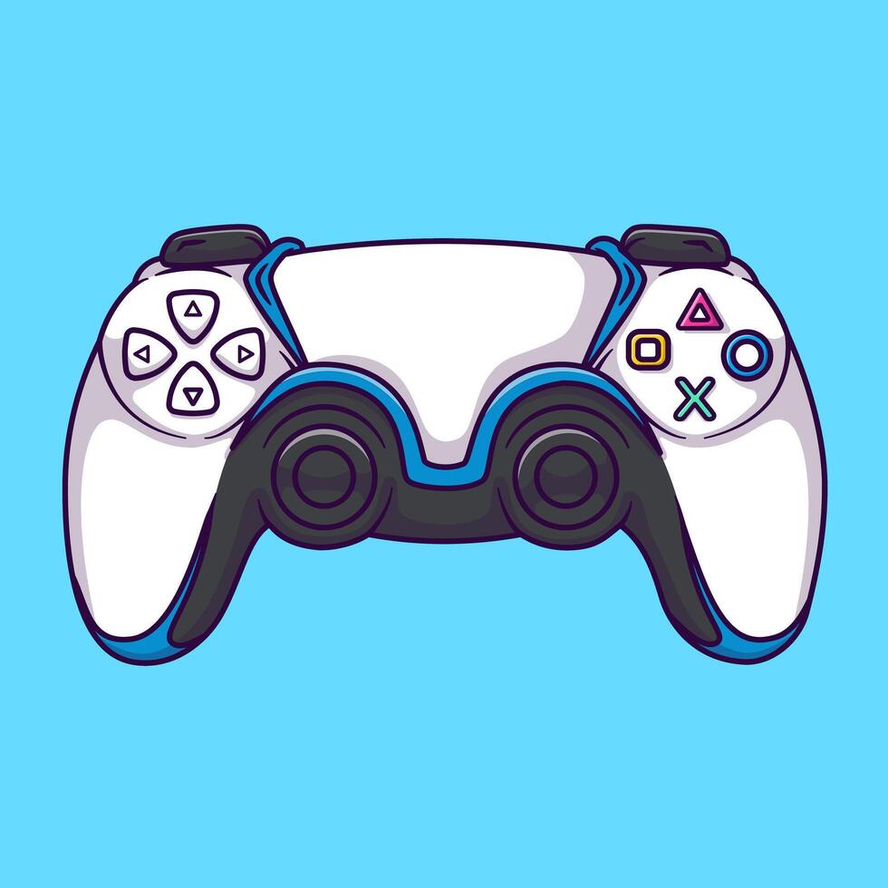 Joystick Game Controller Cartoon Illustration. Device Technology Concept. Flat Cartoon Outline Style. vector