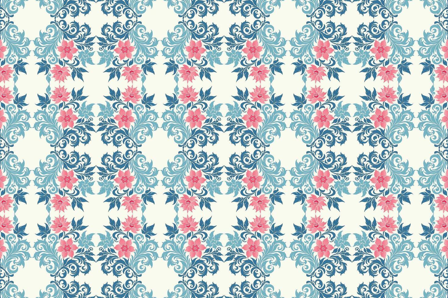 seamless pattern featuring botanical floral motifs, intricate flower designs, and decorative elements for fashion fabrics, creative projects, and modern textile applications vector
