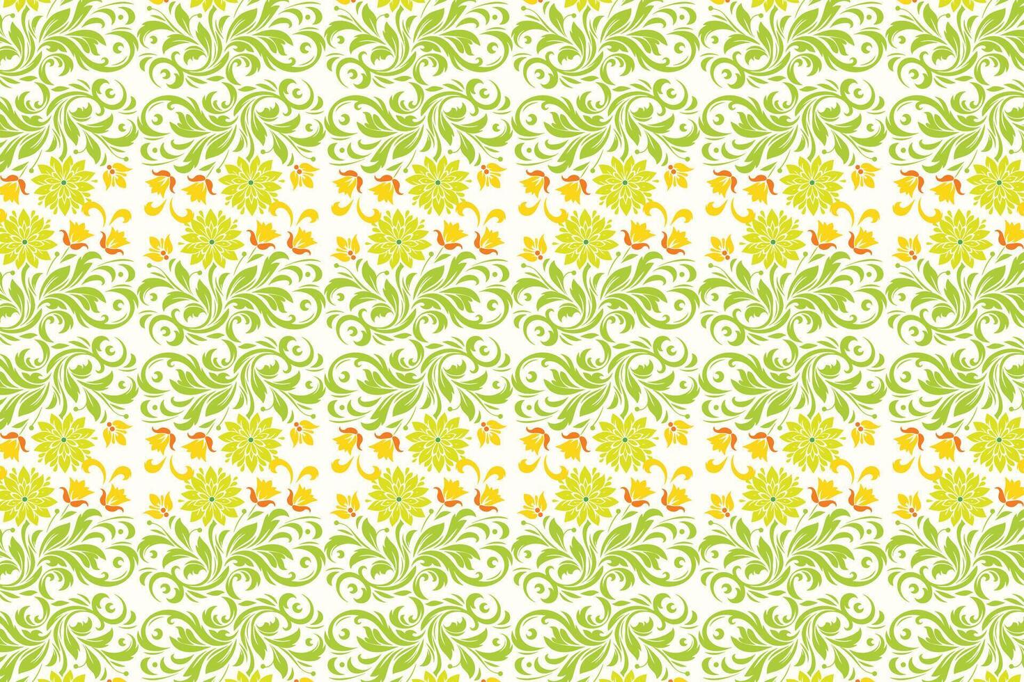 Seamless Floral Pattern with Elegant Botanical and Ornamental Motifs for Textile, Fashion, and Creative Projects Featuring Decorative Flower Designs and Modern Prints vector