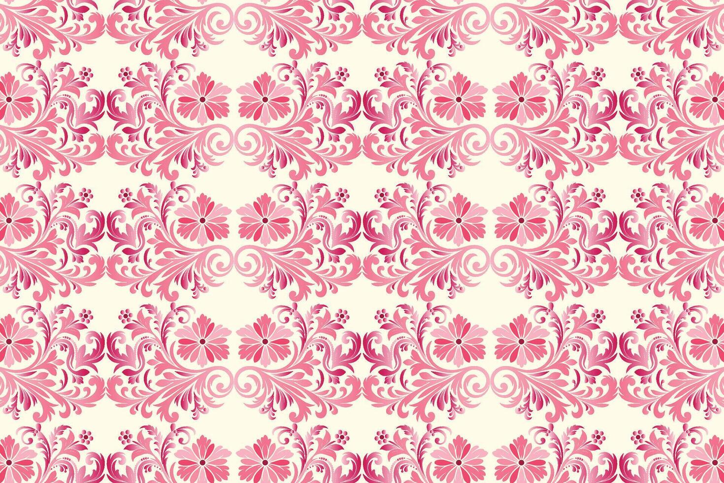 seamless floral pattern with botanical and arabesque motifs, ornamental flowers, and intricate petal designs for fashion textiles, creative fabric applications, and design projects vector