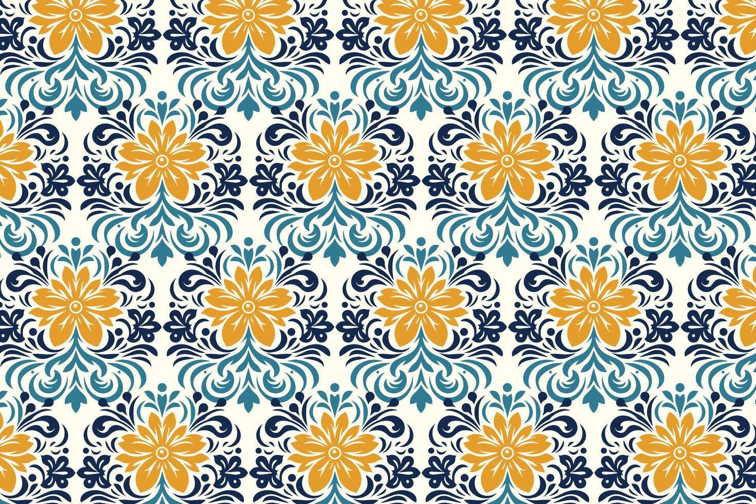 Seamless Floral Pattern Featuring Botanical and Decorative Motifs for Textile, Fashion, and Creative Projects with Elegant Flower Designs and Ornamental Pattern Elements vector