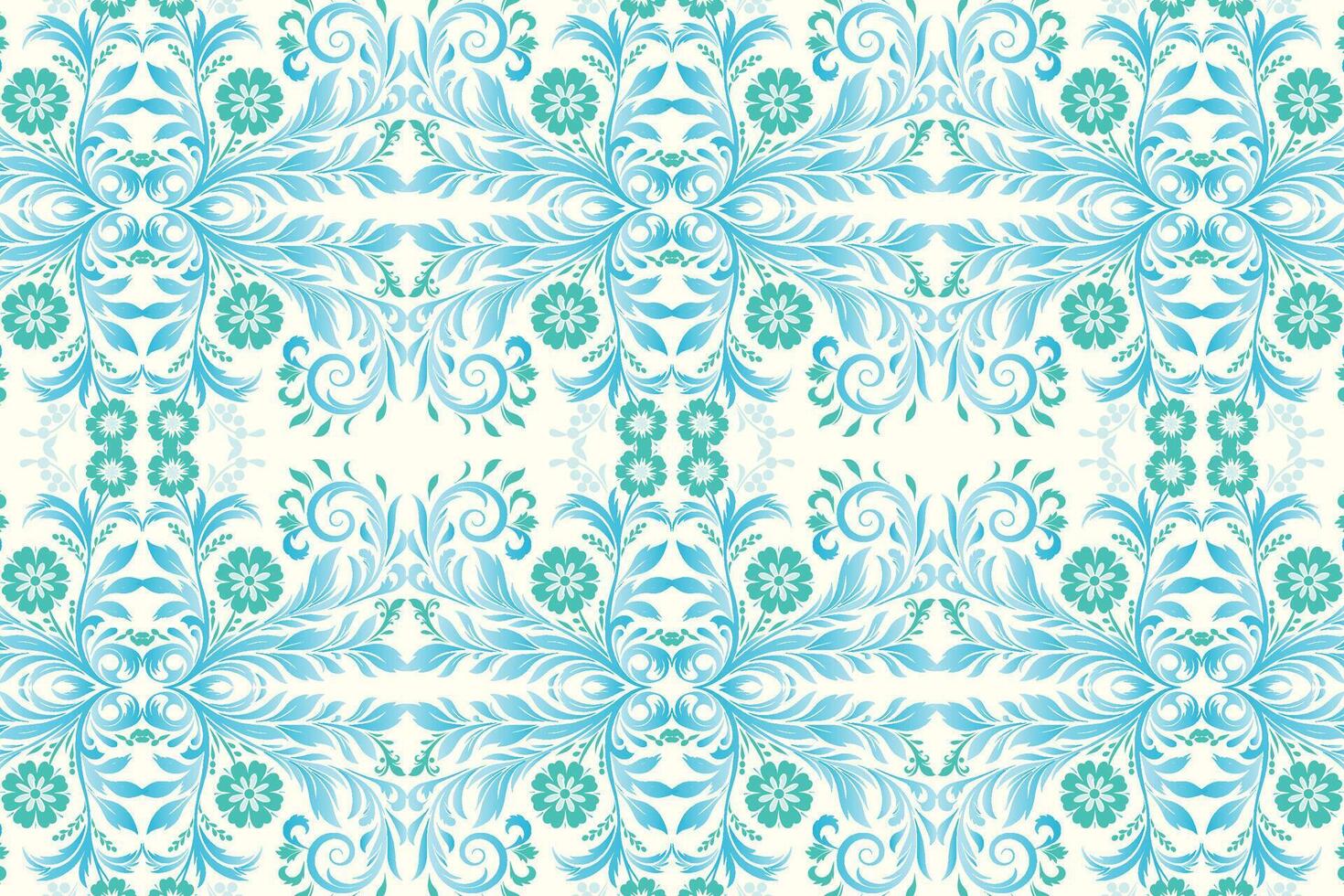 Seamless Floral Pattern with Rose Motifs and Botanical Elements for Fashion, Textile, and Home Decor Featuring Elegant Flower Designs and Decorative Ornamental Patterns vector