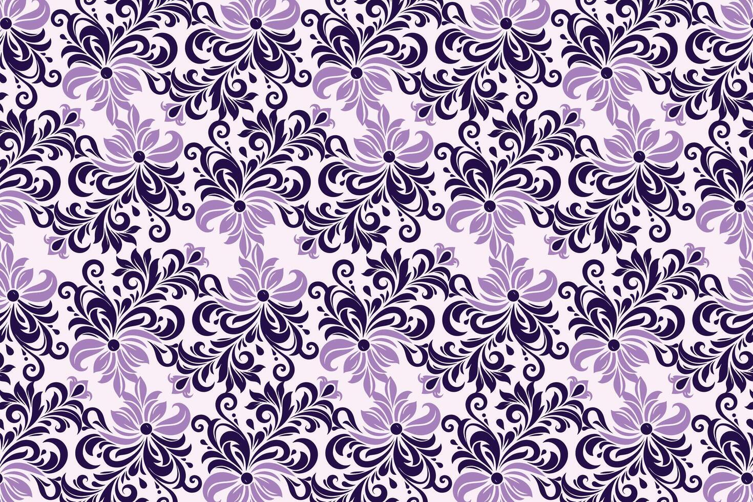 Seamless Floral Pattern with Botanical and Ornamental Motifs for Textile, Fashion, and Creative Projects Featuring Elegant Flower Prints and Decorative Elements vector