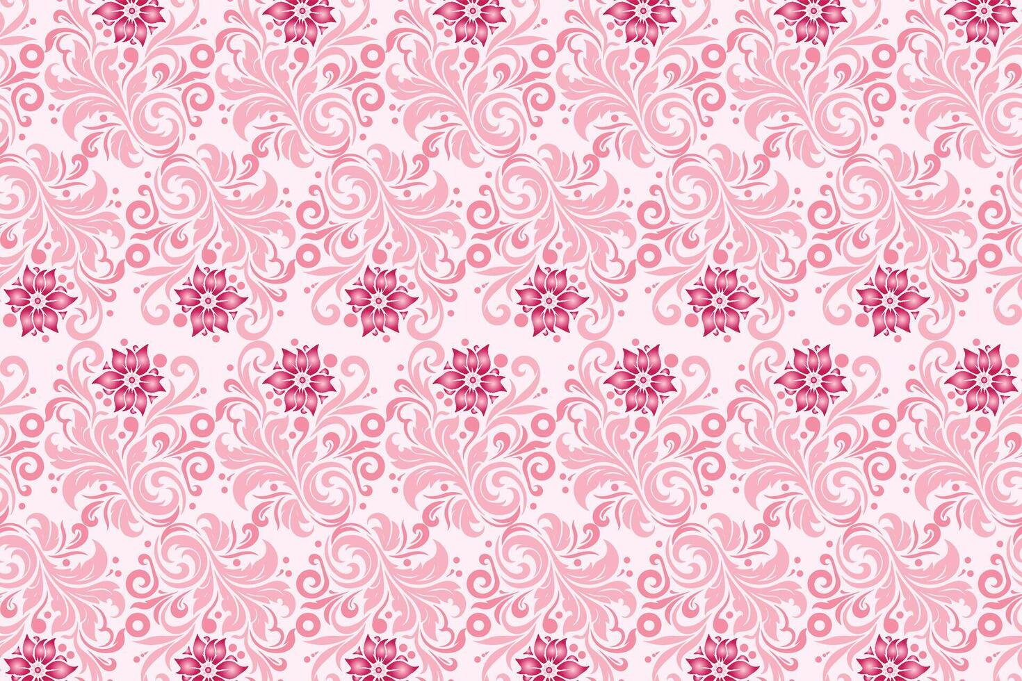 Seamless Floral Pattern with Botanical and Ornamental Motifs for Textile, Fashion, and Creative Projects Featuring Elegant Flower Prints and Decorative Design Elements vector