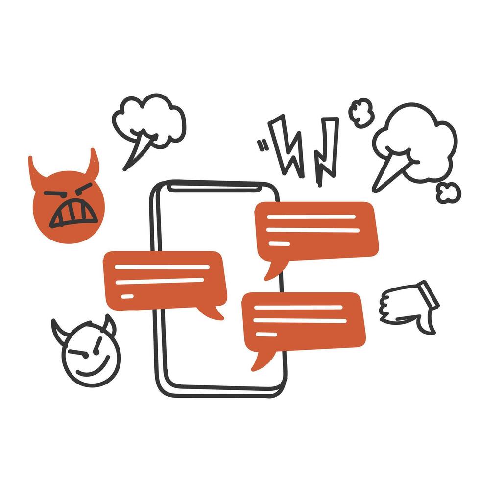 a phone with speech bubbles and other icons vector