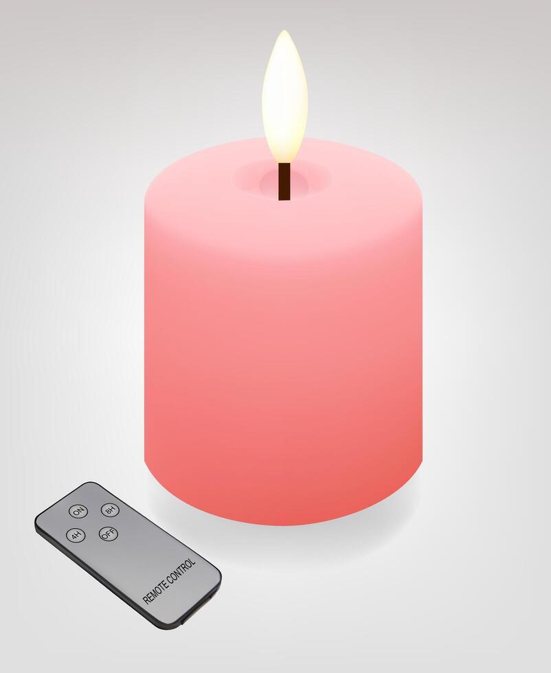 Modern LED light bulb with remote control. Concept of a smart home and managing light with remote devices. vector