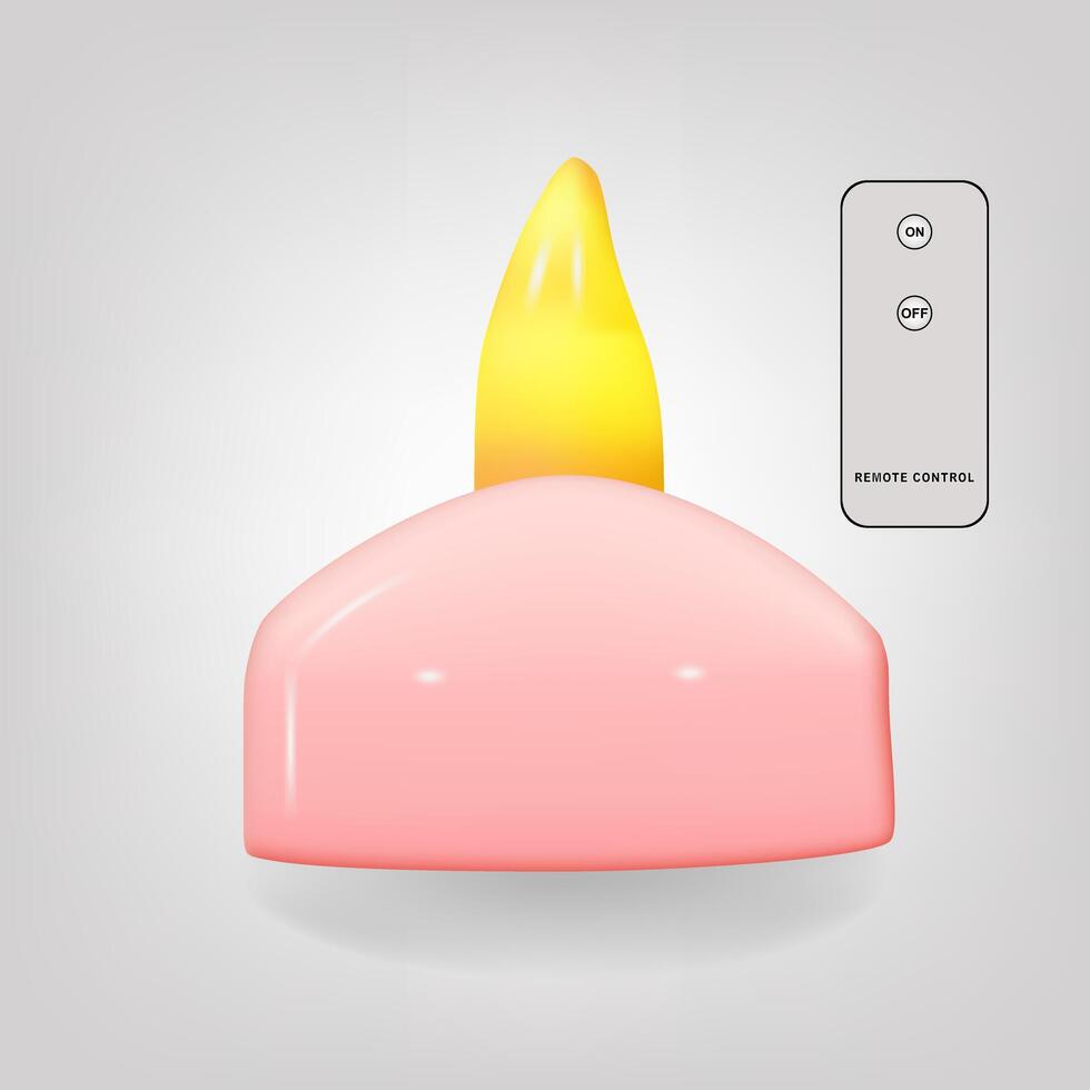 Modern LED light bulb with remote control. Concept of a smart home and managing light with remote devices. vector