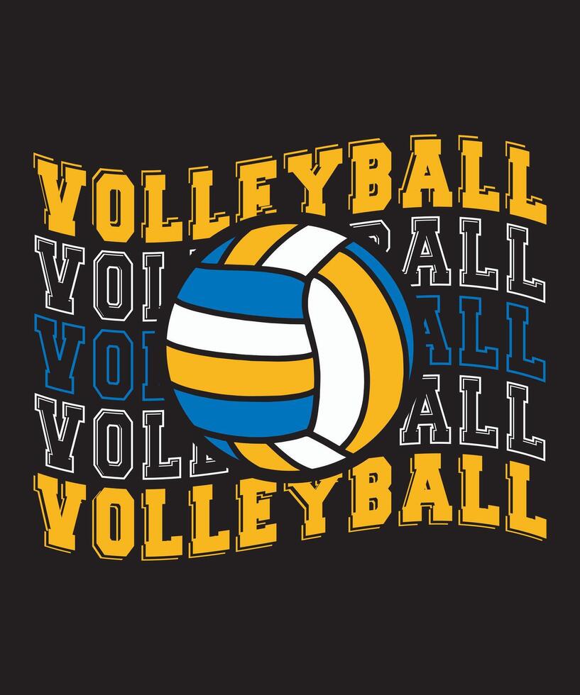 Volleyball Graphics Design With Text and Volleyball vector