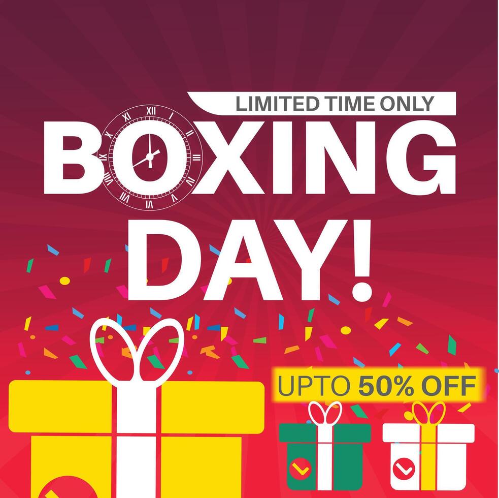Boxing Day is a holiday observed on December 26 in several countries, including the United Kingdom, Canada, and Australia vector