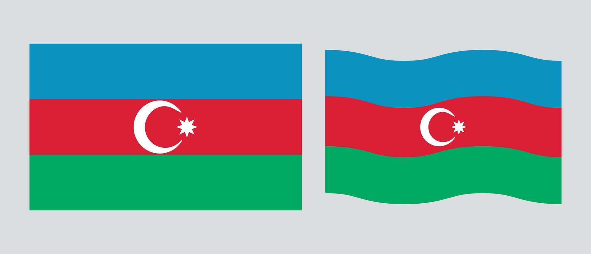 National Flag of Azerbaijan. Azerbaijan patriotic symbol with official colors. perfect design for web or mobile app. vector