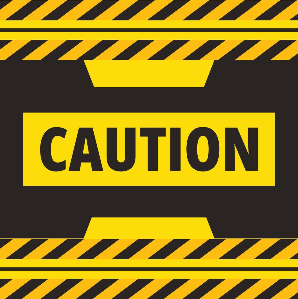 Bright yellow caution sign design with a slippery floor icon, perfect for use in public spaces, workplaces, and safety awareness materials vector