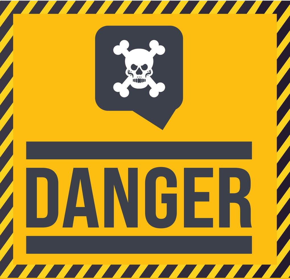 Bright and bold Danger Falling Objects poster with an alert icon, ideal for construction zones and industrial workplaces. vector
